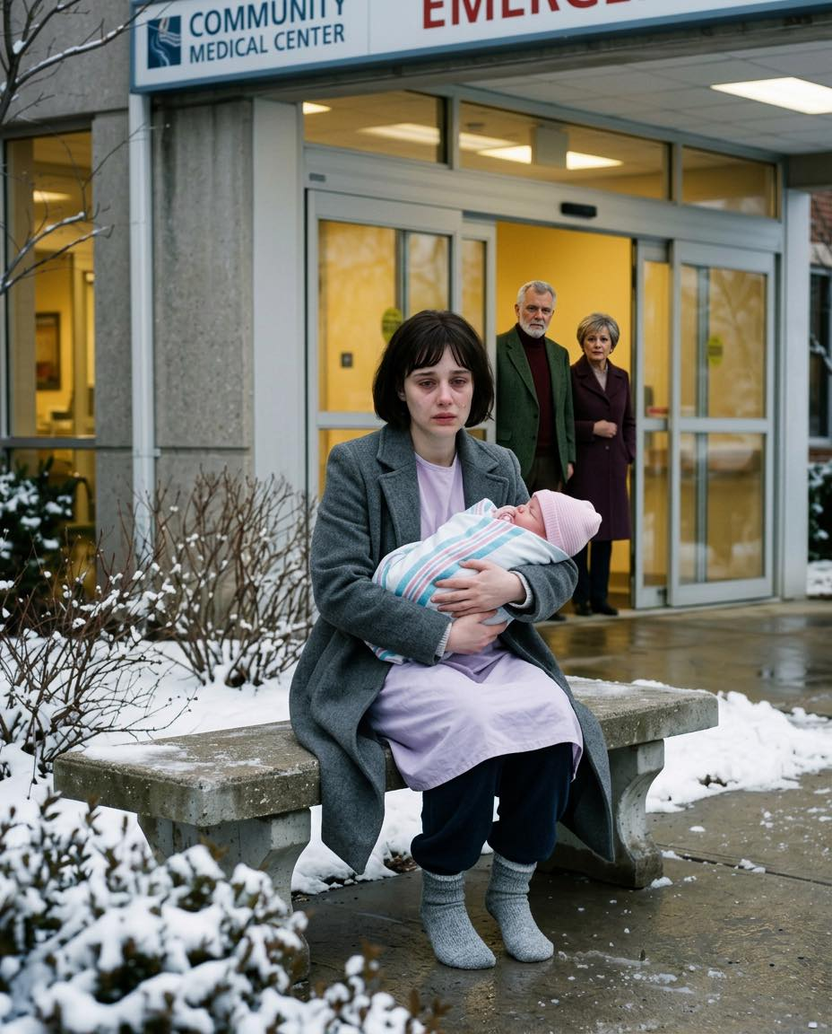 My niece was supposed to go home to her husband and newborn son, but when I found her barefoot outside the hospital in five-degree cold, still wearing her hospital gown and clutching the baby as if her life depended on it